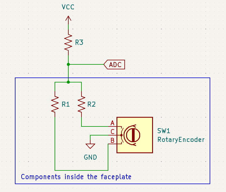 Wiring of the rotary encoder